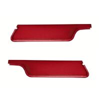 1971-73 Mustang Coupe/Sportsroof Sunvisors (1 Pair) Bright Red Tier Grain