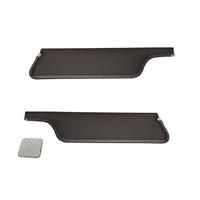 1971-73 Mustang Coupe/Sportsroof Sunvisors (1 Pair) Silver Carbon Fibre Look