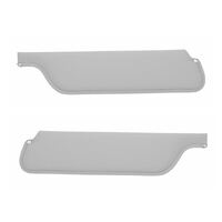 1964.5-66 Mustang Coupe/Fastback Sunvisors (1 Pair) White Moonskin Grain