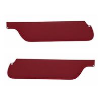 1964.5-66 Mustang Coupe/Fastback Sunvisors (1 Pair) Dark Red Moonskin Grain