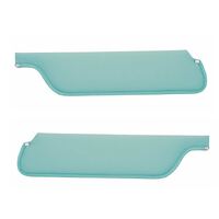 1964.5-66 Mustang Coupe/Fastback Sunvisors (1 Pair) Light Aqua/Turquoise Moonskin Grain