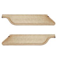 1964.5-66 Mustang Coupe/Fastback Sunvisors (1 Pair) Parchment Moonskin Grain