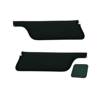 1967-68 Mustang Coupe/Fastback Sunvisors (1 Pair) Dark Green Moonskin Grain