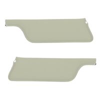 1967-68 Mustang Coupe/Fastback Sunvisors (1 Pair) White Moonskin Grain