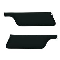 1967-68 Mustang Coupe/Fastback Sunvisors (1 Pair) Black Moonskin Grain