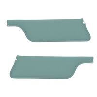 1967-68 Mustang Coupe/Fastback Sunvisors (1 Pair) Light Aqua/Turquoise Moonskin Grain