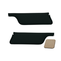 1967-68 Mustang Coupe/Fastback Sunvisors (1 Pair) Parchment Moonskin Grain