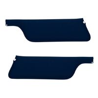 1967-68 Mustang Coupe/Fastback Sunvisors (1 Pair) Dark Blue Moonskin Grain