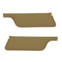 1967-68 Mustang Coupe/Fastback Sunvisors (1 Pair) Saddle Moonskin Grain