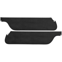 1967-68 Mustang Coupe/Fastback Sunvisors (1 Pair) Black Sierra Grain