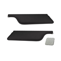 1969-70 Mustang Coupe/Sportsroof Sunvisors (1 Pair) Silver Carbon Fibre