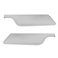 1969-70 Mustang Coupe/Sportsroof Sunvisors (1 Pair) White Moonskin Grain