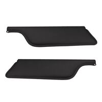 1969-70 Mustang Coupe/Sportsroof Sunvisors (1 Pair) Black Moonskin Grain