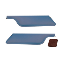 1969-70 Mustang Coupe/Sportsroof Sunvisors (1 Pair) Dark Red Moonskin Grain