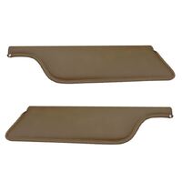 1969-70 Mustang Coupe/Sportsroof Sunvisors (1 Pair) Saddle Moonskin Grain