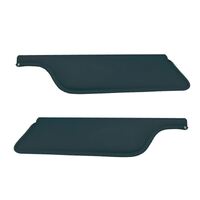 1969-70 Mustang Coupe/Sportsroof Sunvisors (1 Pair) Turquoise Moonskin Grain