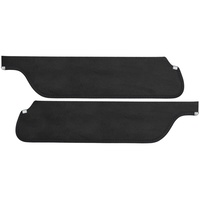 1969-70 Mustang Coupe/Sportsroof Sunvisors (1 Pair) Black Unisuede