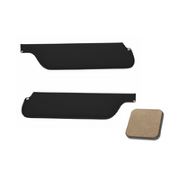 1964.5-66 Mustang Convertible Sunvisors (1 Pair) Parchment Sierra Grain