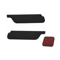 1964.5-66 Mustang Convertible Sunvisors (1 Pair) Metallic Red Sierra Grain