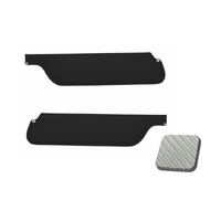 1964.5-66 Mustang Convertible Sunvisors (1 Pair) Silver Carbon Fibre Look