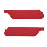 1964.5-66 Mustang Convertible Sunvisors (1 Pair) Bright Red Sierra Grain