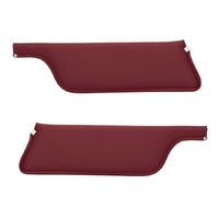 1967-68 Mustang Convertible Sunvisors (1 Pair) Red Sierra Grain