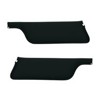 1967-68 Mustang Convertible Sunvisors (1 Pair) Black Sierra Grain