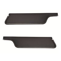 1971-73 Mustang Convertible Corinthian Grain Sunvisors (1 Pair) Black