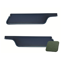 1971-73 Mustang Convertible Corinthian Grain Sunvisors (1 Pair) Medium Ivy
