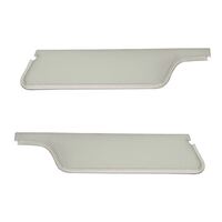 1971-73 Mustang Convertible Corinthian Grain Sunvisors (1 Pair) White