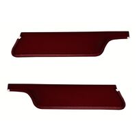 1971-73 Mustang Convertible Corinthian Grain Sunvisors (1 Pair) Vermillion