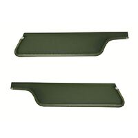 1971-73 Mustang Convertible Corinthian Grain Sunvisors (1 Pair) Medium Green