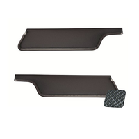 1971-73 Mustang Convertible Carbon Fibre Look Sunisors (1 Pair) Black
