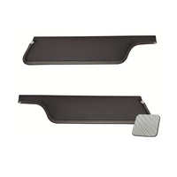1971-73 Mustang Convertible Carbon Fibre Look Sunisors (1 Pair) Silver