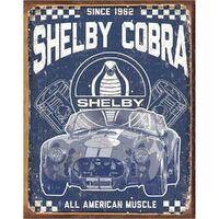Shelby Cobra – Large Metal Tin Sign 40.6cm X 31.7cm Genuine American Made