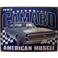 1967 Camaro American Muscle  Large Metal Tin Sign 40.6cm X 31.7cm Genuine American Made