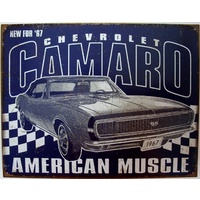 1967 Camaro American Muscle – Large Metal Tin Sign 40.6cm X 31.7cm Genuine American Made