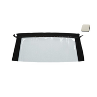 1964.5-66 Mustang Convertible Top Plastic Curtain - Pinpoint Vinyl - White