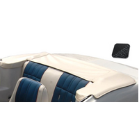 1971-73 Mustang Convertible Corinthian Top Boot (Padded w/ Slip Tab Design) Black