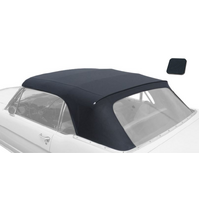 1967-70 Mustang Convertible Top Plastic Curtan - Stayfast Canvas, Black