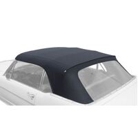 1967-70 Mustang Convertible Top Plastic Curtan - Pinpoint Vinyl, Black