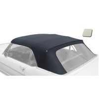1967-70 Mustang Convertible Top Plastic Curtan - Pinpoint Vinyl, White