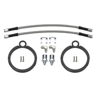 Wilwood Rear Brake Flexline Kit - Axle Bracket - Clamp On 3" Tube