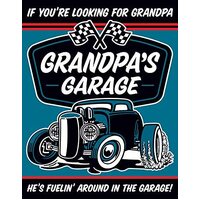 Grandpa's Garage  Large Metal Tin Sign 40.6cm X 31.7cm Genuine American Made