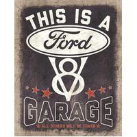 Ford Garage – Large Metal Tin Sign 40.6cm X 31.7cm Genuine American Made