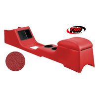 1967-68 Mustang Convertible Sport Standard Full Length Console w/ Factory AC - Bright Red