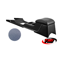 1964-66 Mustang Sport Deluxe Full Length Console w/ Chrome Trim & Factory AC - Blue/White