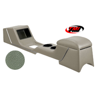 1967-68 Mustang Sport Deluxe Full Length Console w/ Chrome Trim - Ivy Gold