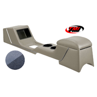 1967-68 Mustang Sport Deluxe Full Length Console w/ Chrome Trim - Light Blue/Blue