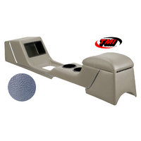 1967-68 Mustang Sport Deluxe Full Length Console w/ Chrome Trim - Light Blue